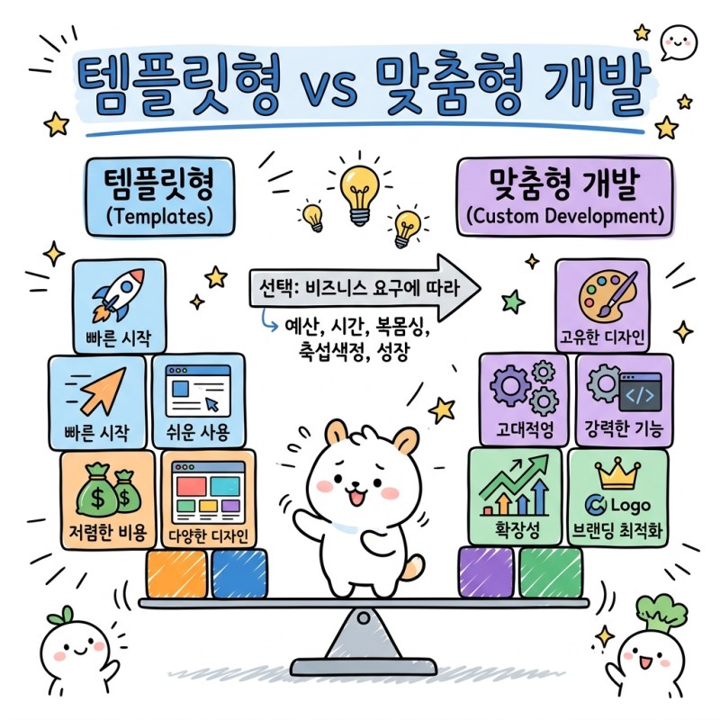 템플릿형 vs 맞춤형 개발