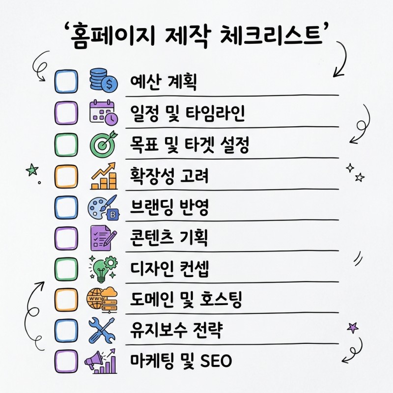 홈페이지 제작 체크리스트